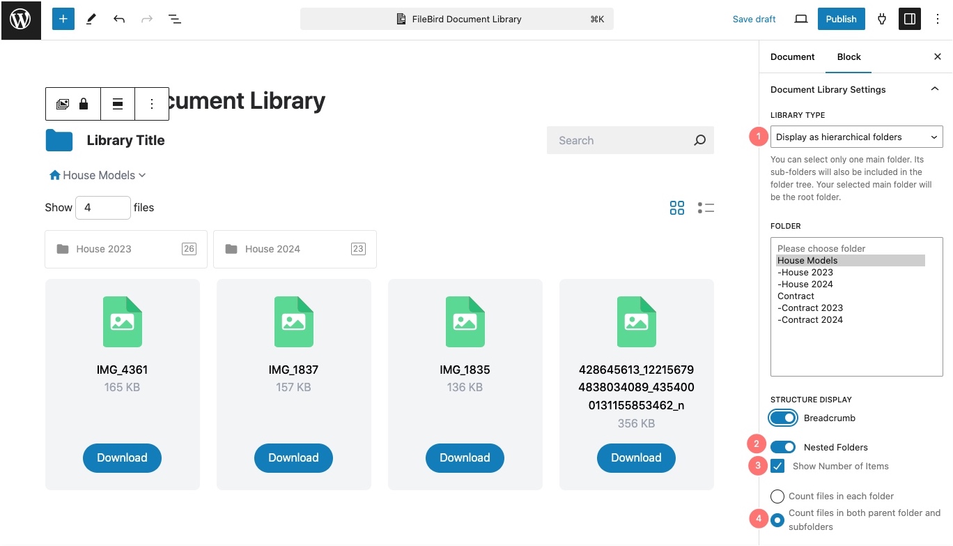 Enable couter on FB document